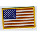 Stock Am Flags W/Gold Border (4" X 2.5")